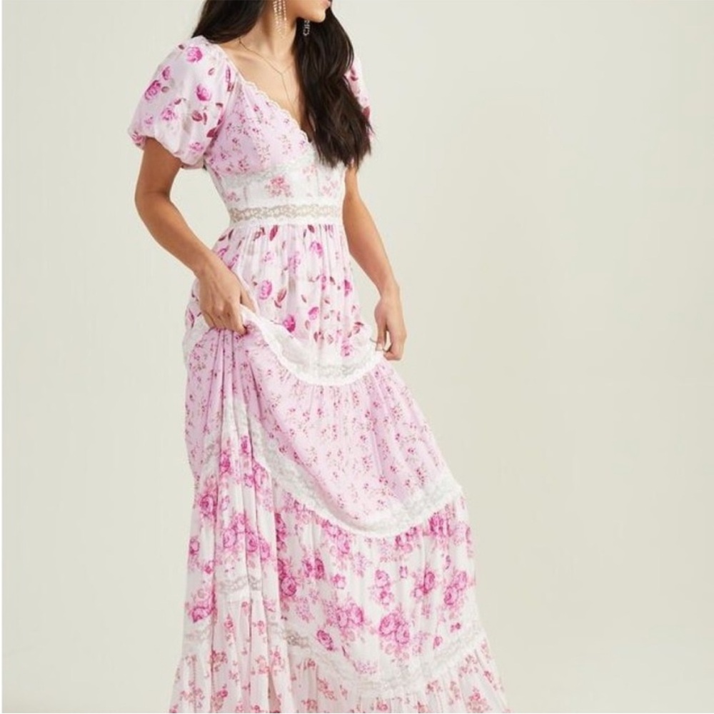 Altar'd State Pink Floral Maxi Dress - Picture 3 of 7